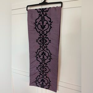 Elegant Purple and Black Patterned table runner